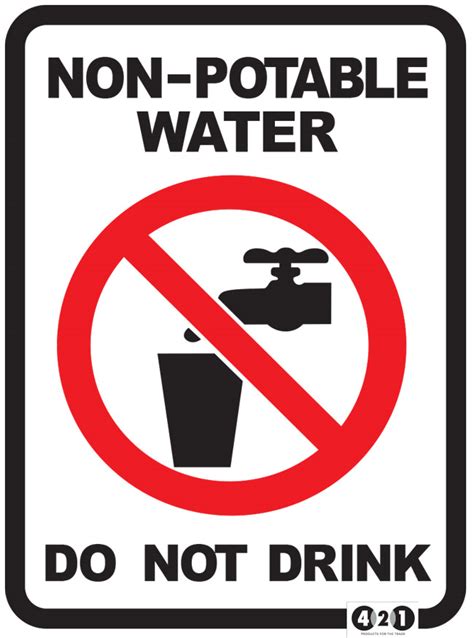 Printable Non Potable Water Sign